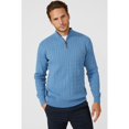 thumbnail image 1 of Maine Mens Cable Cotton Half Zip Sweater, 1 of 2