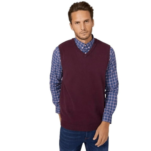 Maine Mens Premium Cotton Knitted Sweater Vest