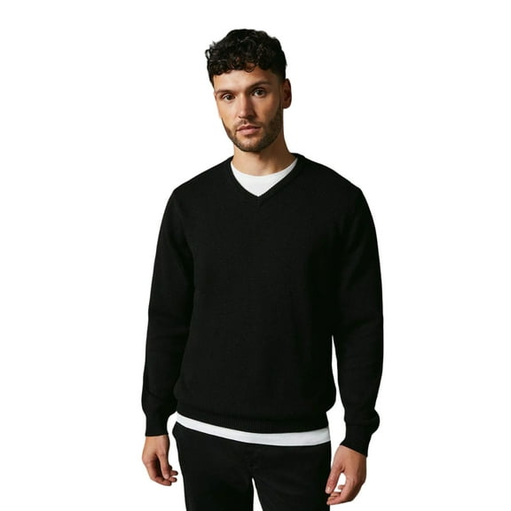 Maine Mens Premium Cotton V Neck Sweater