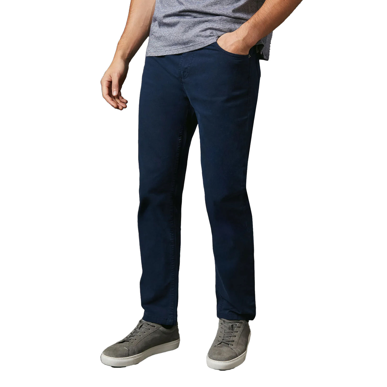 Mens Twill Stretch Straight Leg Jeans