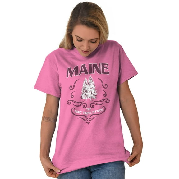 Maine Pine Tree State Woodland Fir Women's Plus Size Graphic Tee Brisco Brands 3X