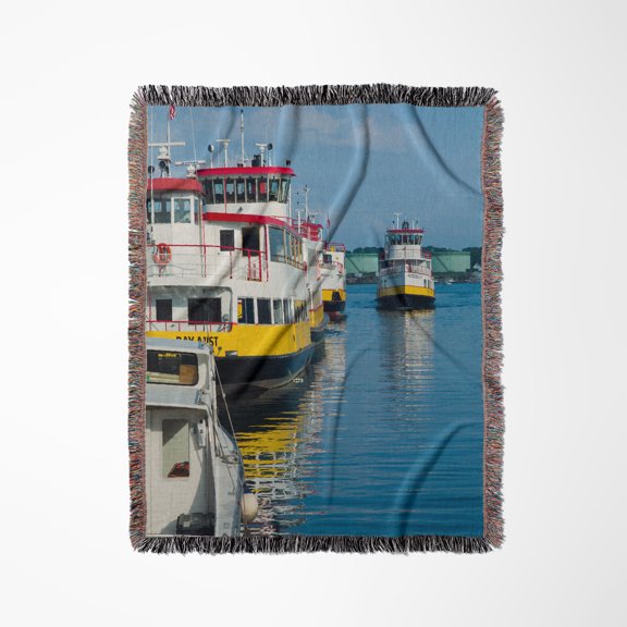 Maine, Portland, Portland Waterfront, Casco Bay Ferries, Woven Blanket