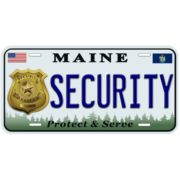 Maine Security Novelty Car Auto License Plate