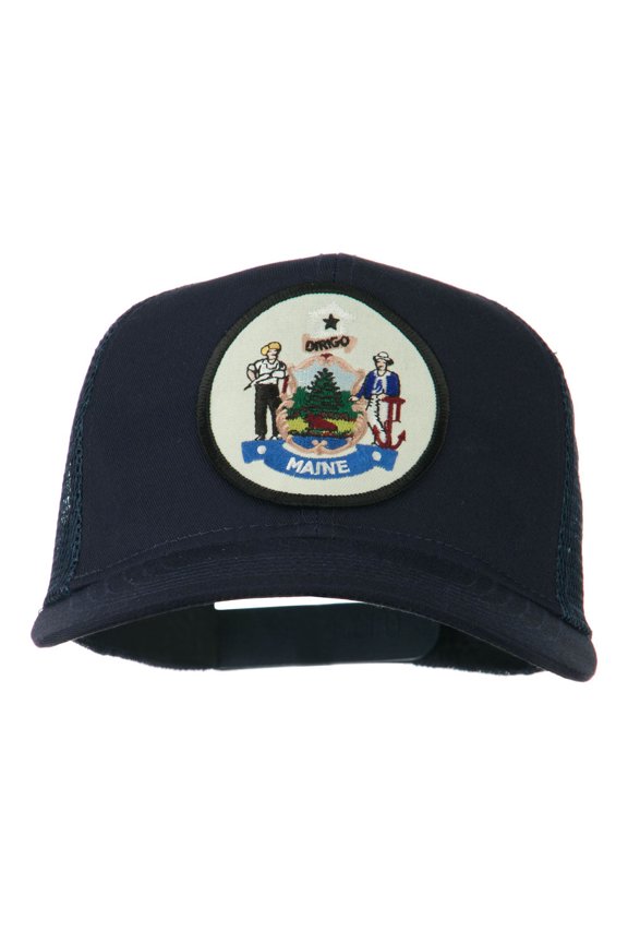 Maine State Patched Mesh Cap - Navy OSFM