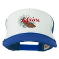 thumbnail image 1 of Maine State Pine Cone Tassel Flower Embroidered Cap - Royal White OSFM, 1 of 5
