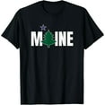 thumbnail image 1 of Maine State Pine Tree Star Design Unisex Short Sleeve Graphic T-Shirt, 1 of 6