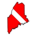 thumbnail image 1 of Maine State (Y20) Diver Down Flag Vinyl Decal Sticker Car Laptop/Netbook, 1 of 1