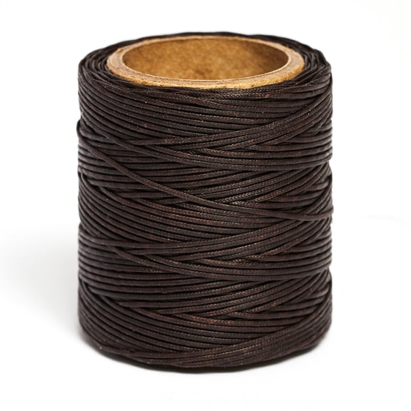 Maine Thread, Braided Waxed Cord, 70 yard spool, Brown