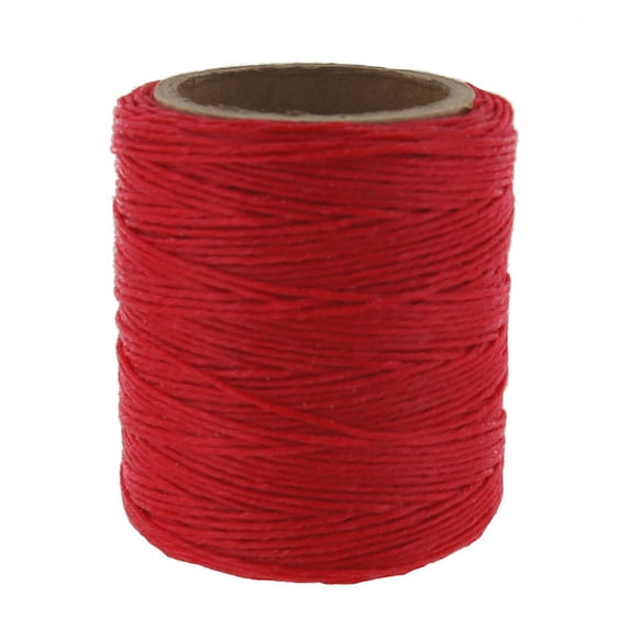 Maine Thread, Twisted Waxed Cord, 70 yard spool, Flame Red