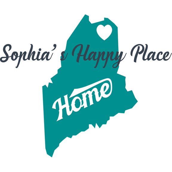 Maine USA State Silhouette Map Customized Wall Decal - Custom Vinyl Wall Art - Personalized Name - Baby Girls Boys Kids Bedroom Wall Decal Room Decor Wall Stickers Decoration Size (zzxzz inch)