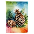 thumbnail image 1 of Maine White Pine Cone and Tassels in Watercolor House Flag 28 in x 40 in, 1 of 5