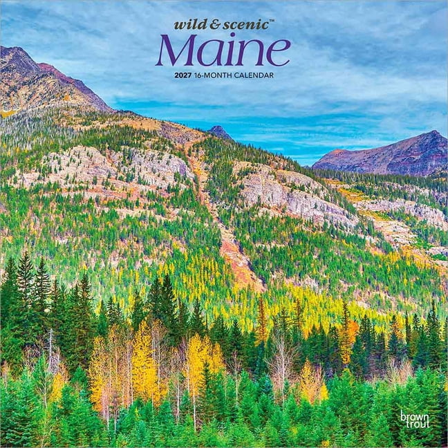 Maine Wild & Scenic 2027 12 X 24 Inch (Hanging) Monthly Square Wall Calendar Plastic-Free, (Paperback)