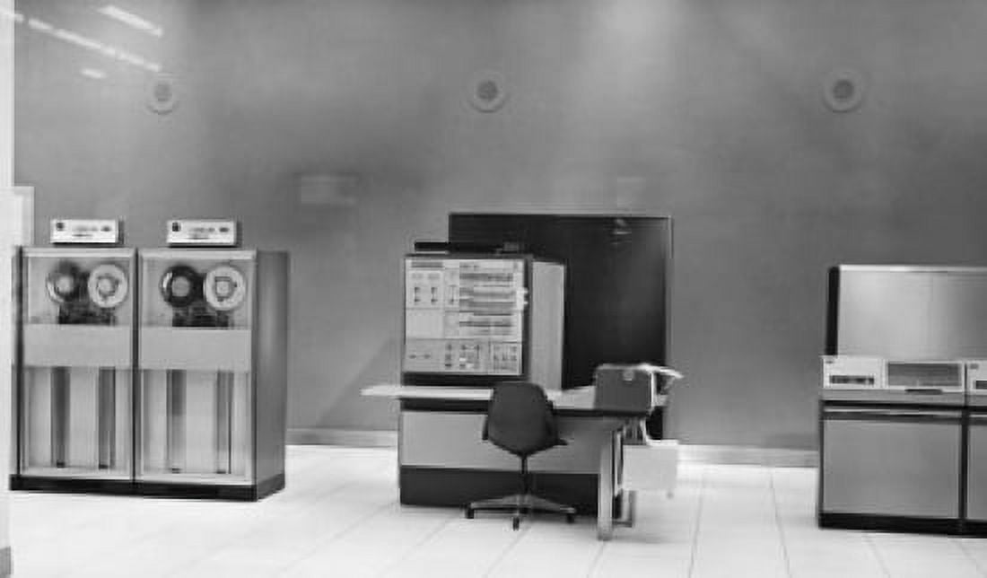 Mainframes in a computer lab Canvas Art - (18 x 24)
