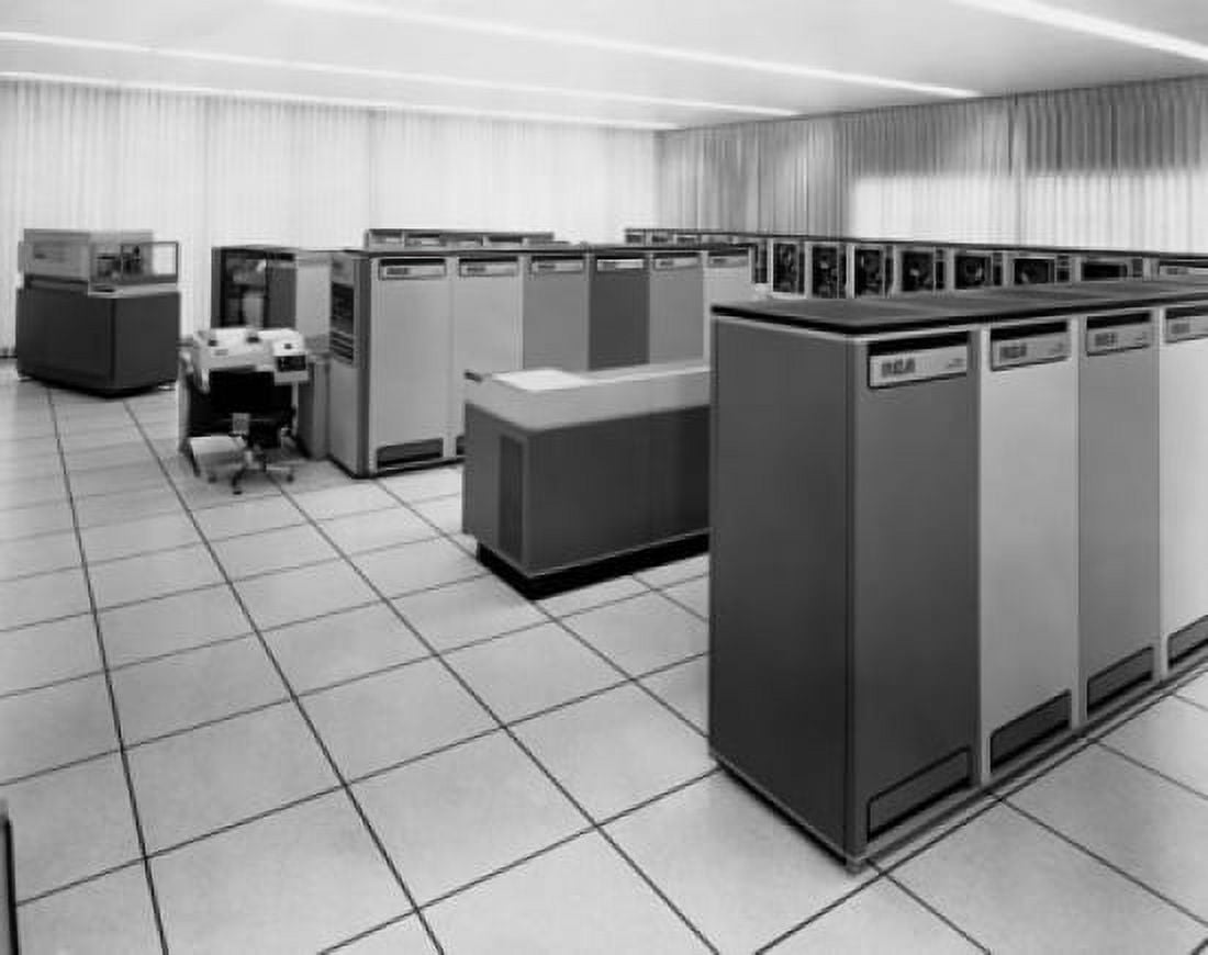 Mainframes in a computer lab Canvas Art - (18 x 24)