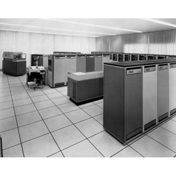 Mainframes in a computer lab Canvas Art - (18 x 24)