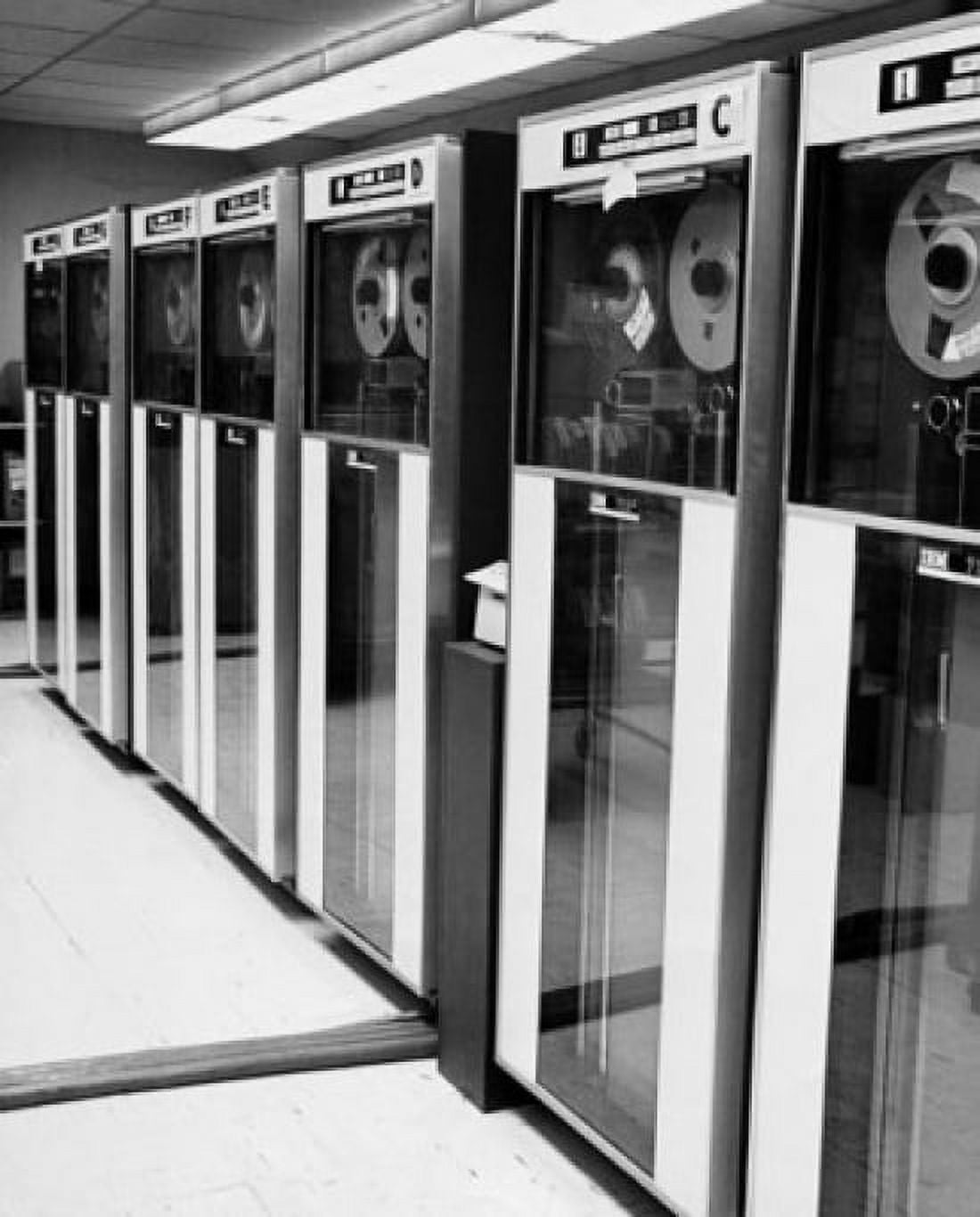 Mainframes in a computer lab Canvas Art - (18 x 24)