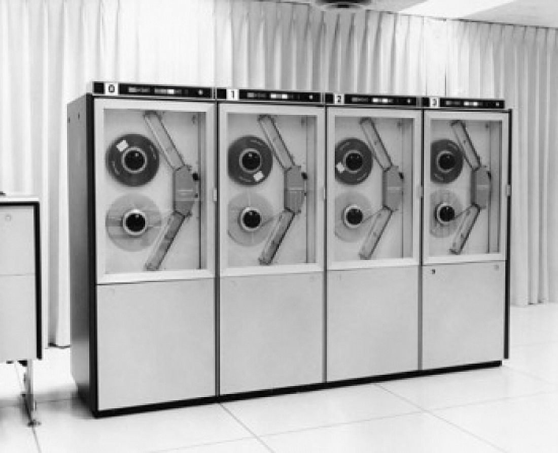 Mainframes in a computer lab Canvas Art - (18 x 24)