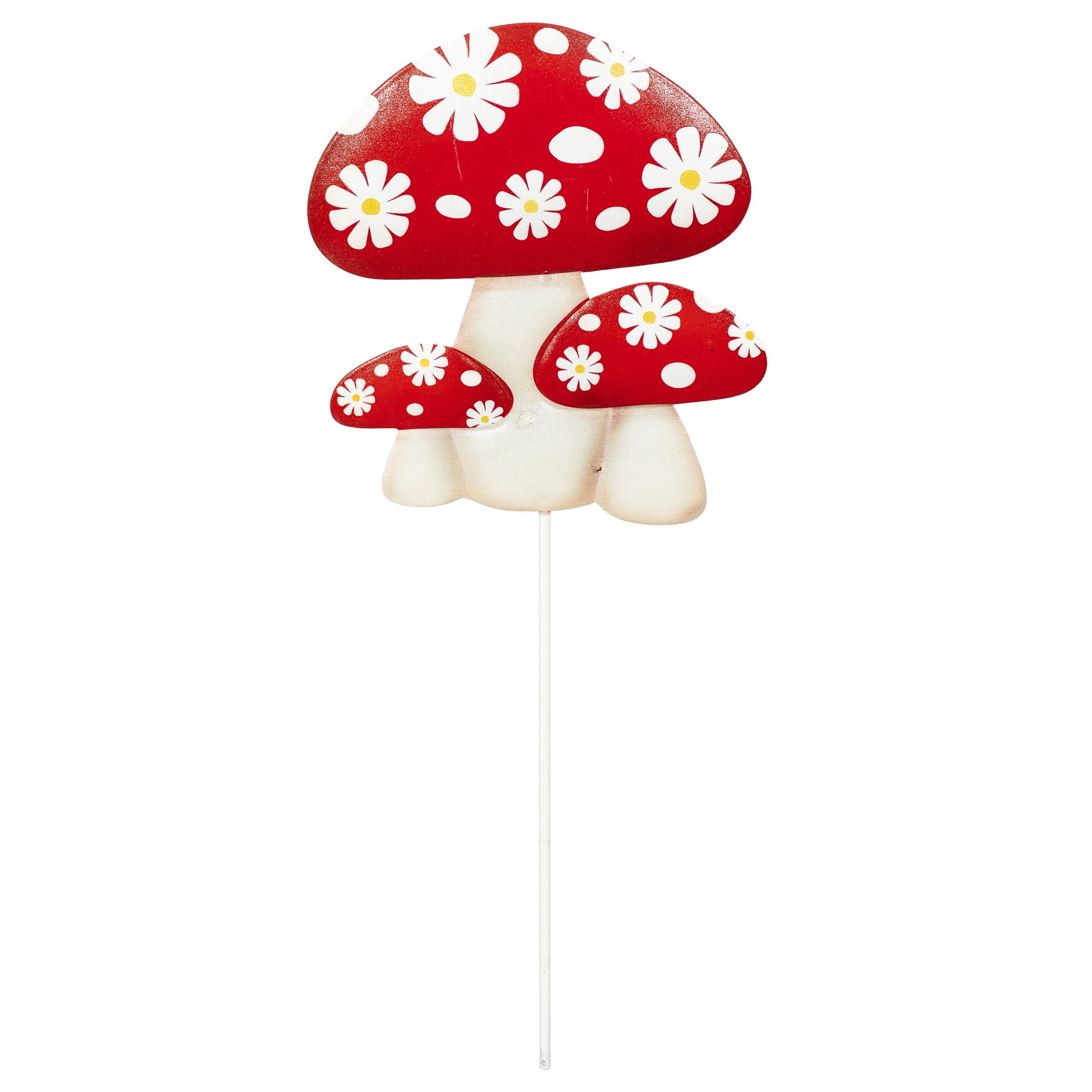 Mainstay 5" x 12" Metal Painted Mushroom Plant Stake