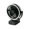 thumbnail interactive-video image 1 of Mainstay 7 "Rechargeable USB Clip and Table Fan with LED Black, 1 of 12