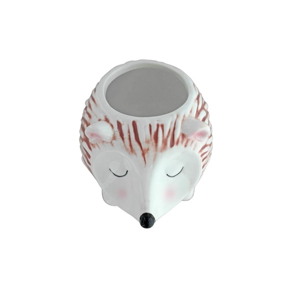 Leisure Arts Hedgehog Ceramic Vase Floral Pot 4x6x3.38 Inch