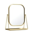 thumbnail image 1 of Mainstay Round Edge Tabletop Easel Mirror with a Modern Gold Finish Vanity Mirror 7" x 5", 1 of 6
