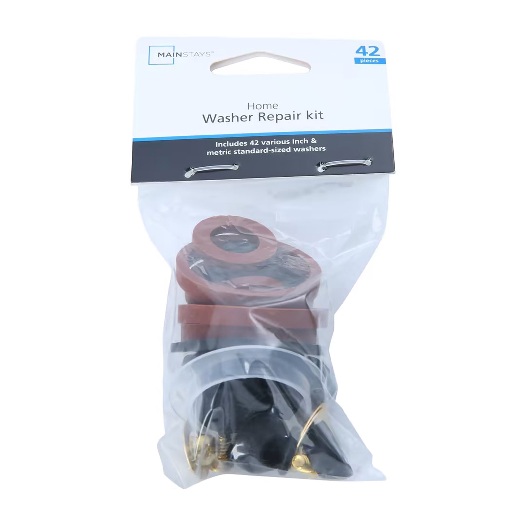 Mainstays 42-Piece Multi-Material Washer Kit for Home and Auto Repairs