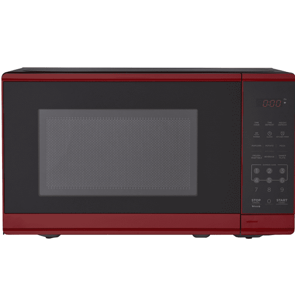 Mainstays 0.7 Cu. ft. 700W Compact Size Microwave Oven, Red