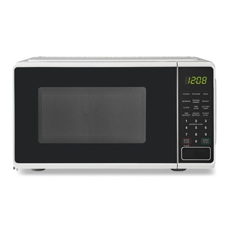 Mainstays 0.7 Cu ft Countertop Microwave Oven, 700 Watts, White, New