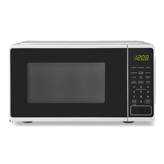 Mainstays 0.7 Cu ft Countertop Microwave Oven, 700 Watts, White