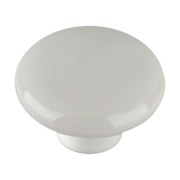 (2 pack) Mainstays 1-1/4" (32mm) Cabinet Knob, White Plastic, 2 Pack
