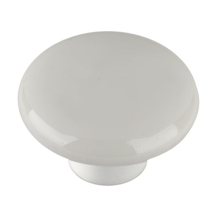 Mainstays 1-1/4" (32mm) Cabinet Knob, White Plastic, 2 Pack