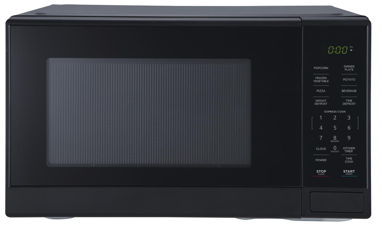 Open Box Mainstays 1.1 cu ft Microwave Oven in black