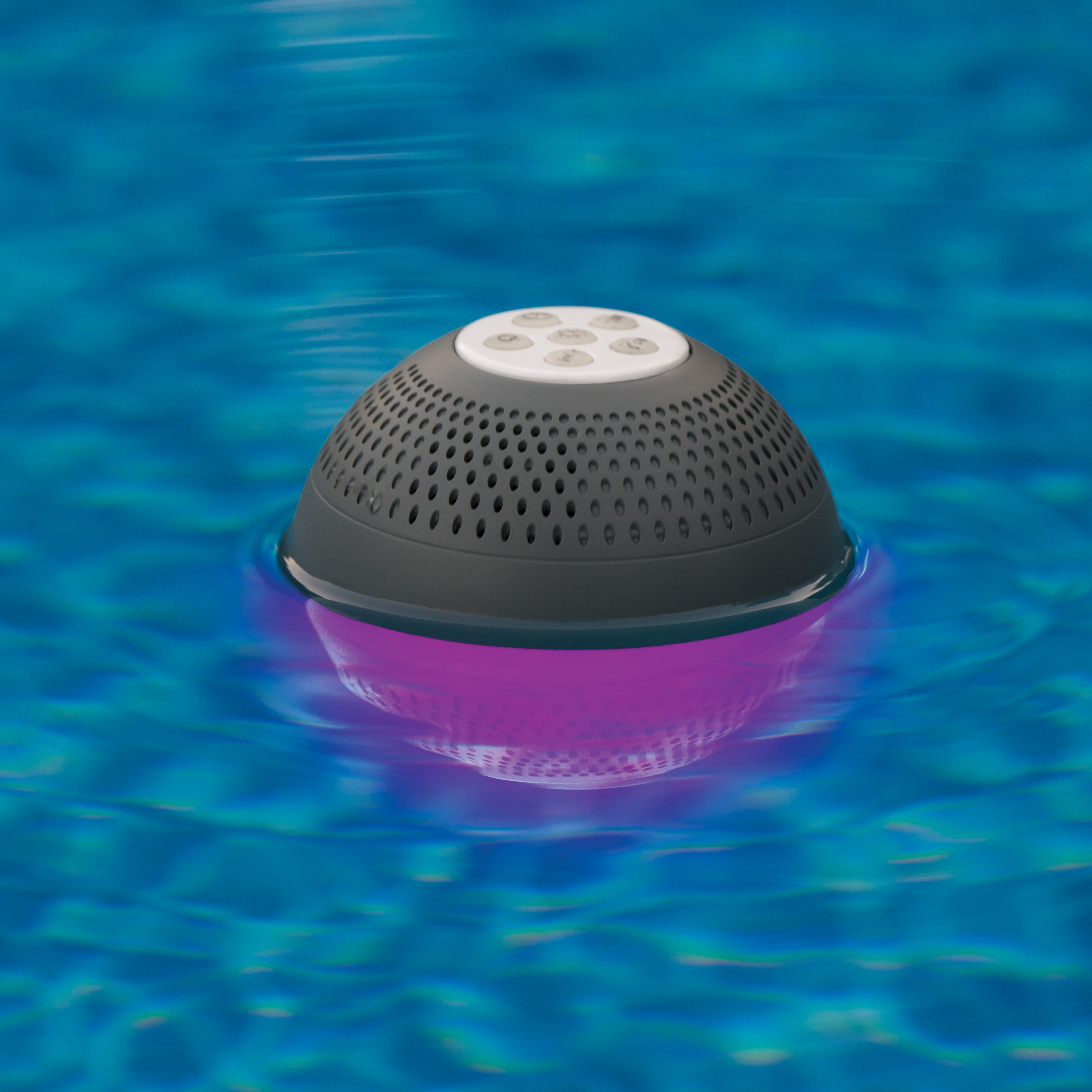 Mainstays 1.1 lb Portable Bluetooth Pool Speaker with RGB Lights, New ...