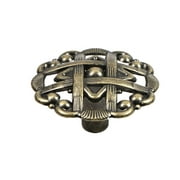 Mainstays 1-10/16" (41mm) Weave Cabinet Knob, Antique Brass, 2 Pack