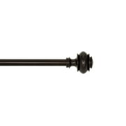 Mainstays 1/2 Inch Knob Single Curtain Rod Set Bronze, 48 to 84” Width