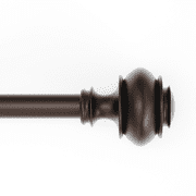 Mainstays 1/2" Bronze Urn Adjustable Single Curtain Rod Set, 48"-84"