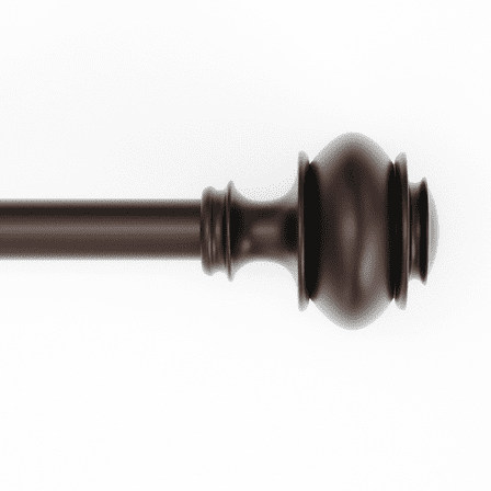 Mainstays 1/2" Bronze Urn Adjustable Single Curtain Rod Set Bronze, 28" to 48”