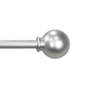 Mainstays 1/2" Nickel Ball Adjustable Single Curtain Rod, 48-84"
