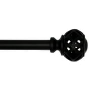 Mainstays 1/2 inch Black Cage, 28 to 48” Width, Single Curtain Rod Set