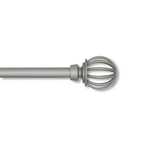 Mainstays 1/2 inch Nickel Cage, 48" to 84" Width, Single Curtain Rod Set