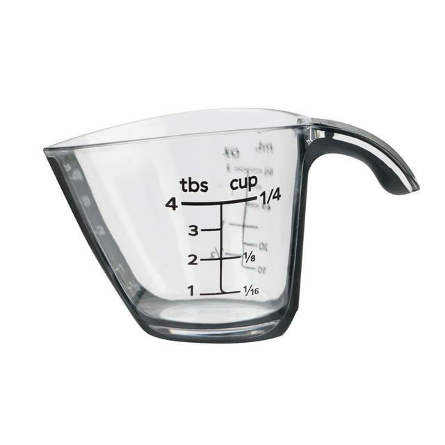 Mainstays 1/4C Plastic Mini Measuring Cup, Black/Transparent - Walmart.com