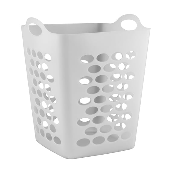 Mainstays 1.5 Bushel Flexible Plastic Laundry Hamper, Clear, Set of 3