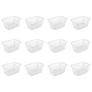 Mainstays 1.5 Bushel Rectangular Laundry Basket Plastic Adult, White, Set of 12