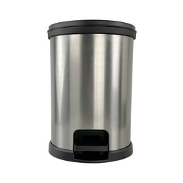 Mainstays 13 Gallon Trash Can, Plastic Swing Top Kitchen Garbage Trash Can,  Black 