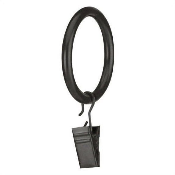 Mainstays Collection Pewter 1.5" Diameter Curtain Clip Rings, 10 Count Pack
