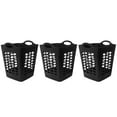 Mainstays 1.6 Bushel Flexible Square Plastic Laundry Hamper, 3 Pack