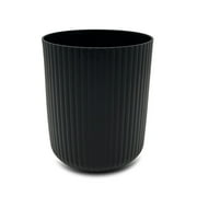Mainstays Ribbed Plastic Trash Can, 1.64 Gallon, Black