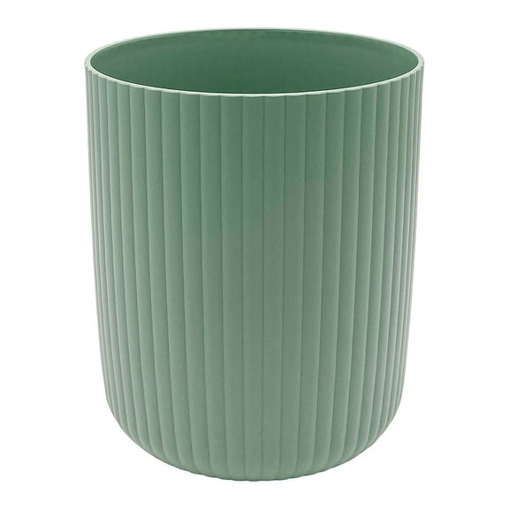 Mainstays 1.64 Gallon Ribbed Plastic Wastebasket, Green