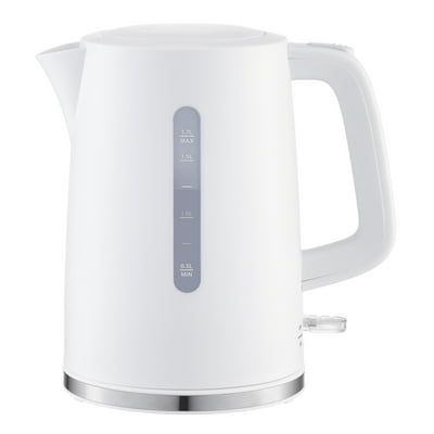 Mainstays 1.7L Electric Kettle with Auto Shut-Off, White
