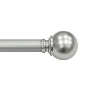 Mainstays 1 Nickel Ball Adjustable Single Curtain Rod, 30-84